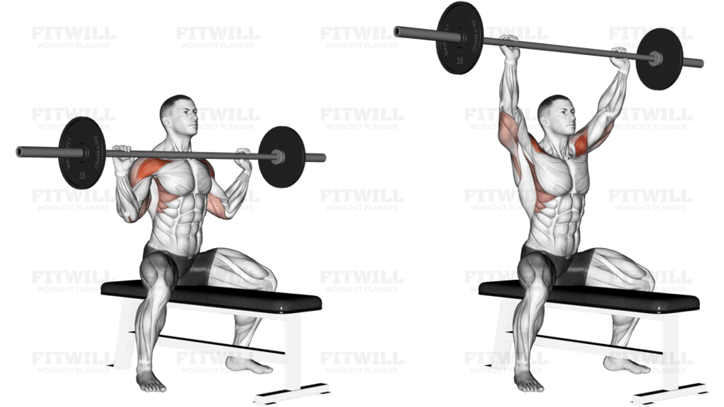 Barbell Seated Overhead Press