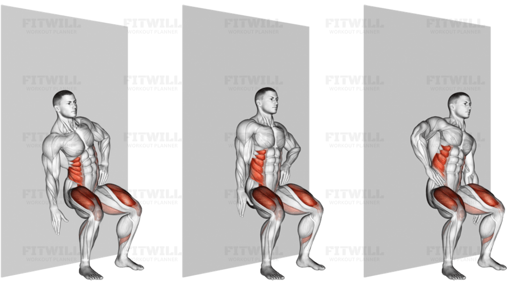 Seated Side Crunch (Wall)