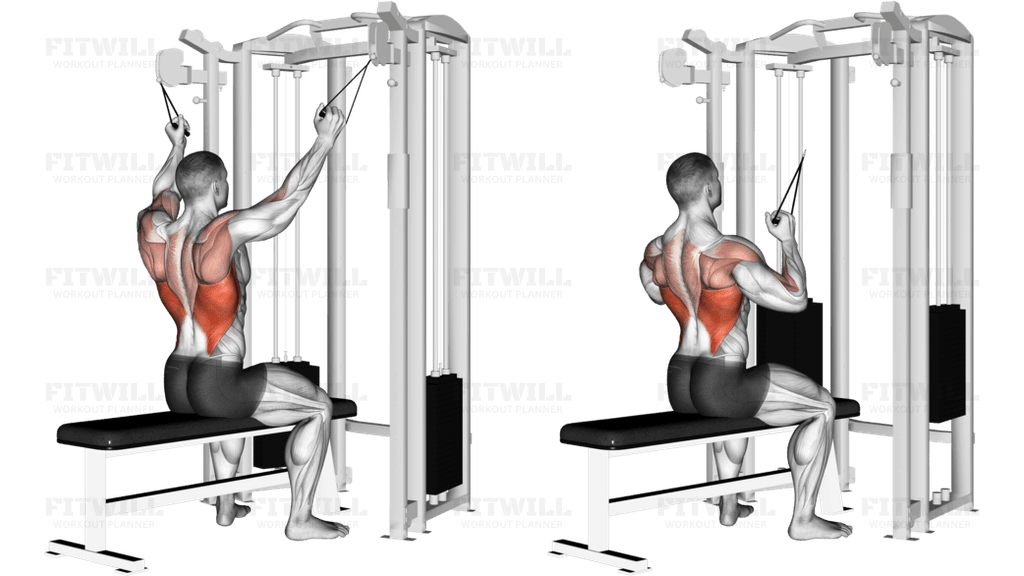 Twin handle parallel grip lat pulldown