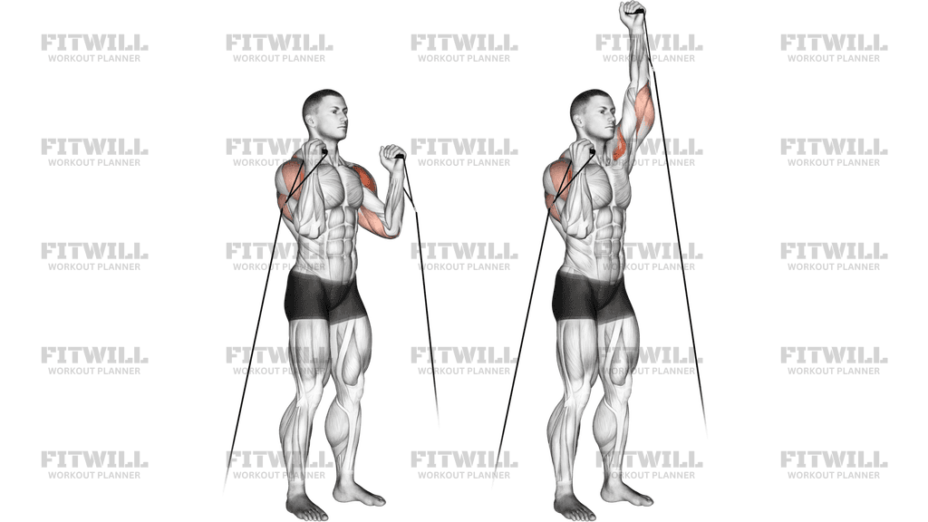 Cable Alternate Shoulder Press