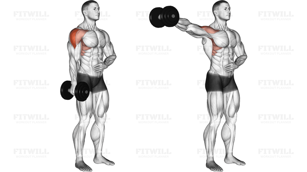 Dumbbell One Arm Lateral Raise