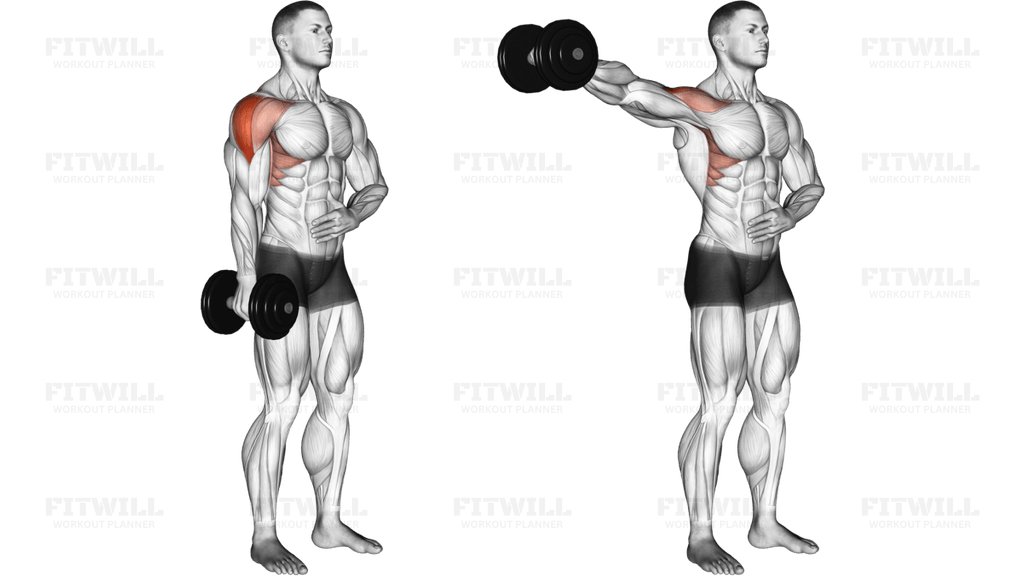 Dumbbell One Arm Lateral Raise