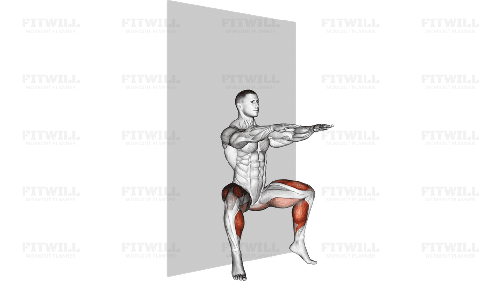 Plyo Sit Squat (wall)