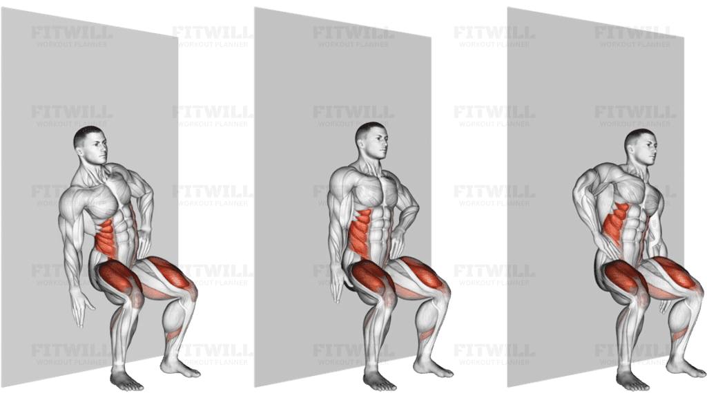 Seated Side Crunch (Wall)