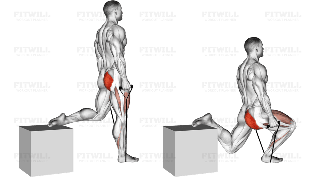 Band single leg split squat