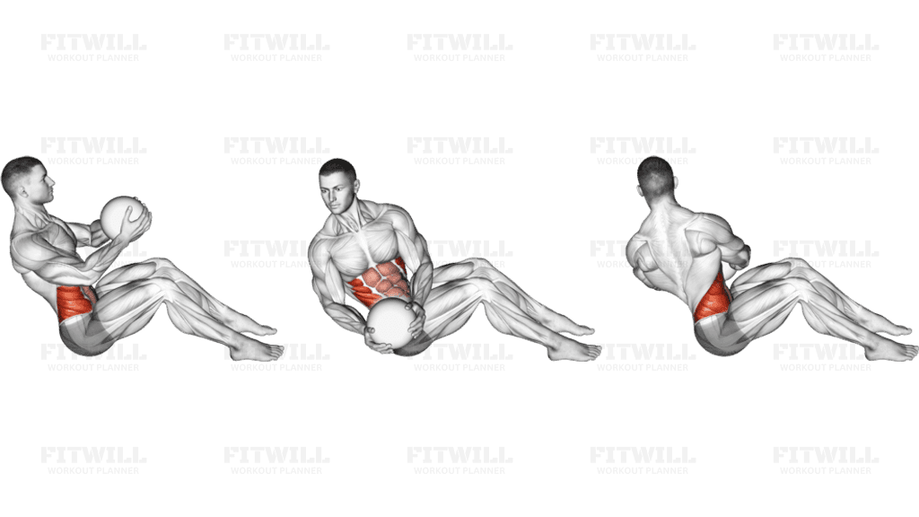 Russian Twist (with medicine ball)