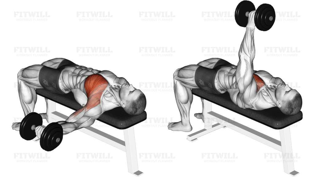 Dumbbell One Arm Bench Fly