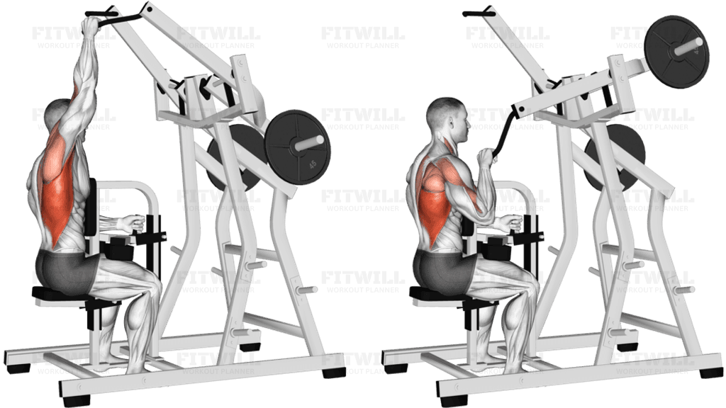 Lever One Arm Lateral Wide Pulldown (plate loaded)