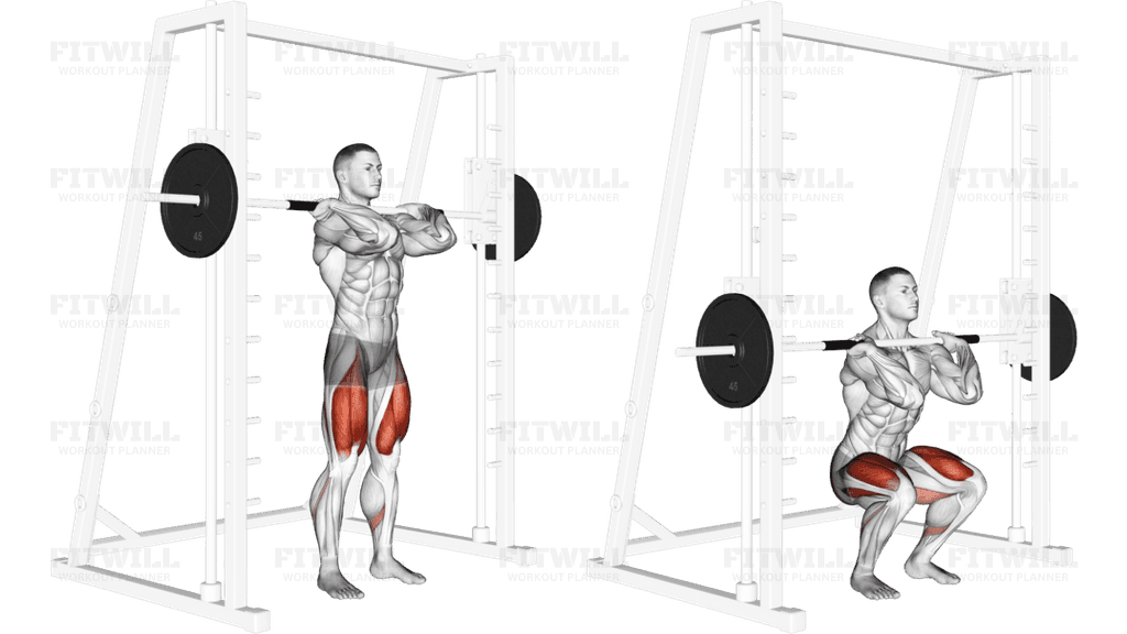 Smith Front Squat (Clean Grip)