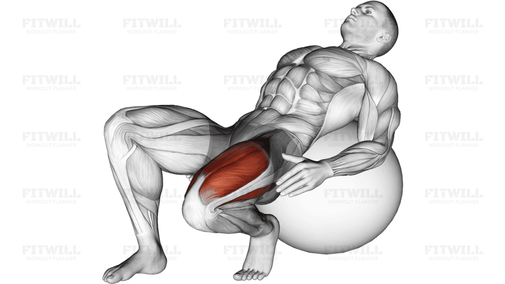 Exercise Ball Seated Quad Stretch