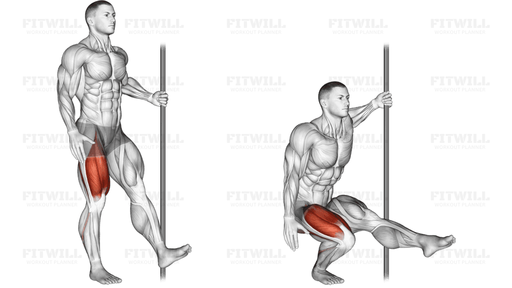 Single Leg Squat with Support (pistol)