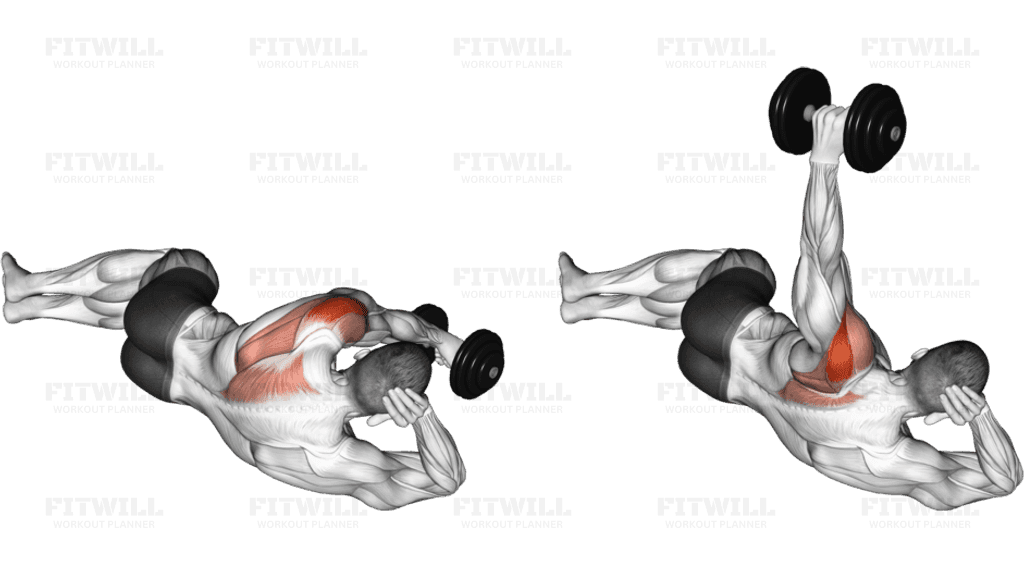 Dumbbell Lying on Floor Rear Delt Raise