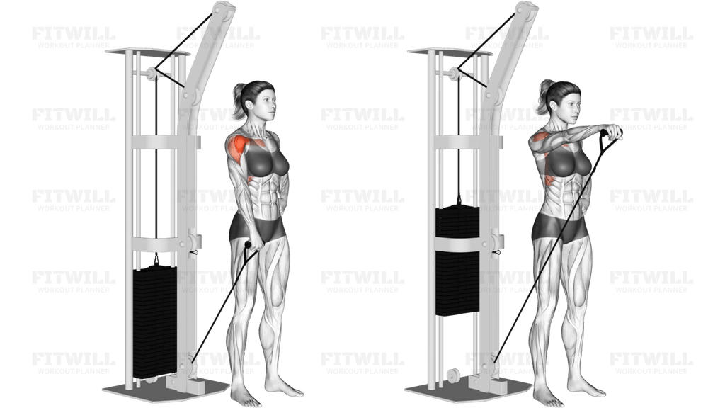 Cable One Arm Front Raise