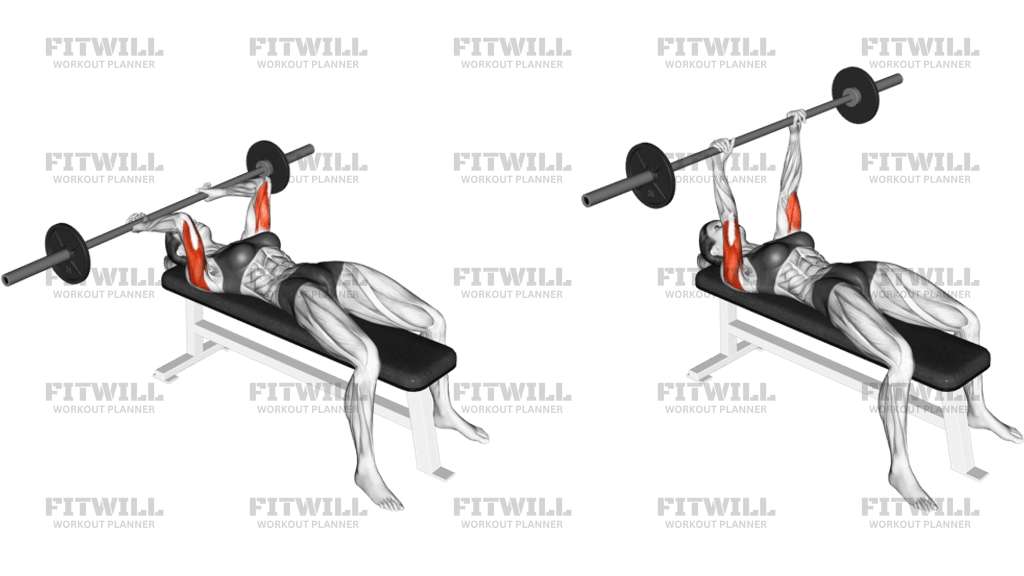 Barbell Lying Triceps Extension