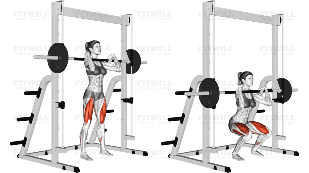 Smith Front Squat (Clean Grip)