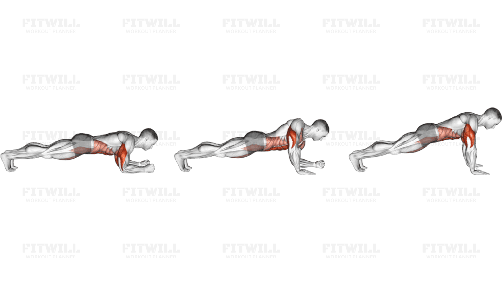 Elbow Up and Down Dynamic Plank