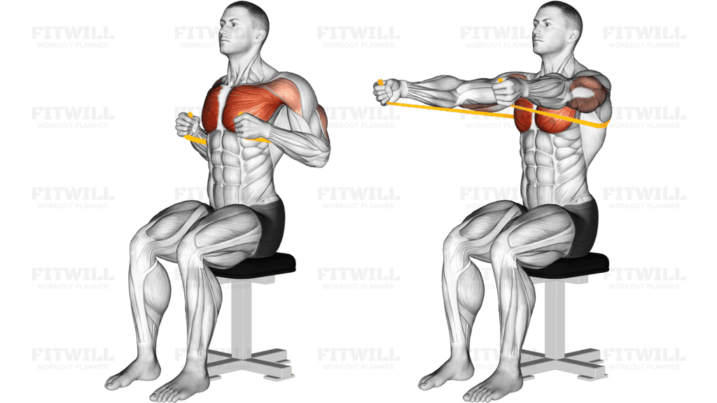 Resistance Band Seated Chest Press