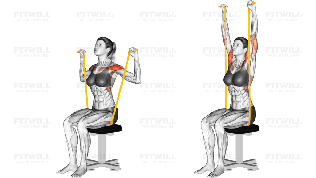 Resistance Band Seated Shoulder Press