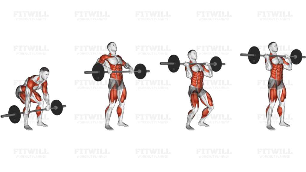 Barbell Hang Clean Below the Knees (VERSION 2)