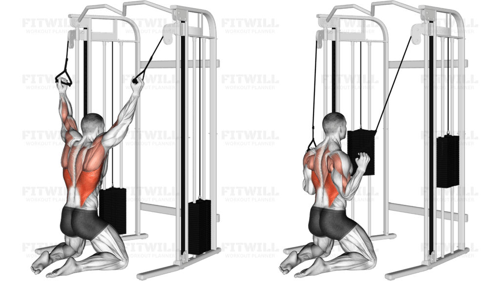 Cable Parallel Grip Lat Pulldown on Floor