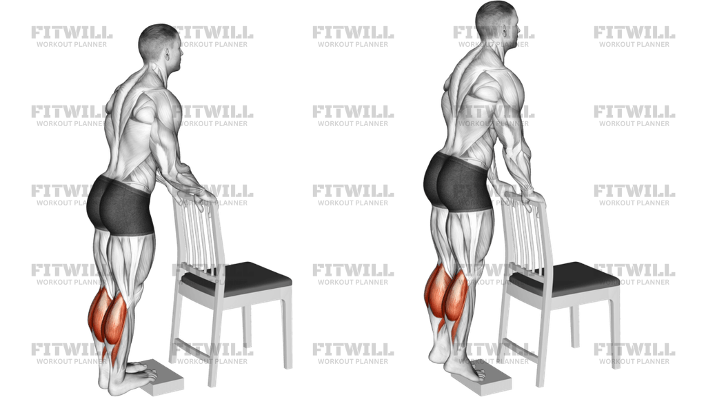 Deficit Calf Raise With Chair Supported