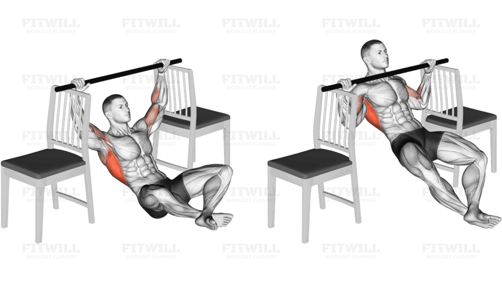 Seated Pull-up between Chairs