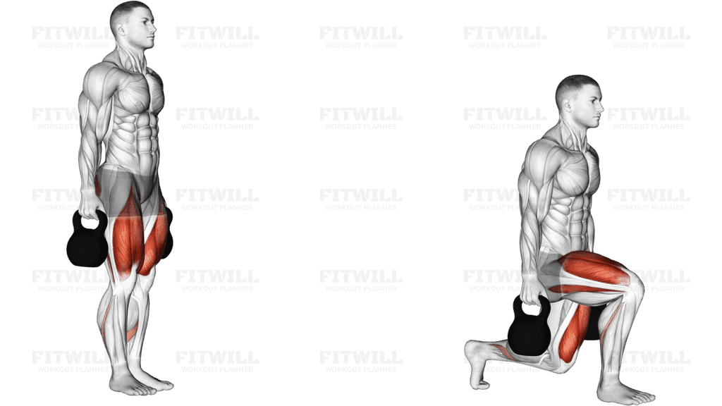 Kettlebell Forward Lunge