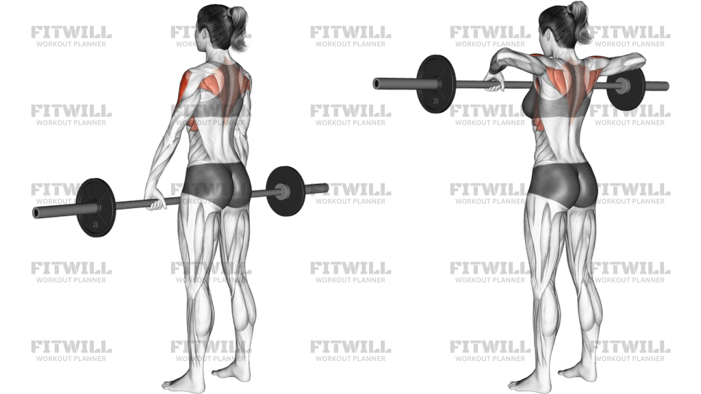 Barbell Wide Grip Upright Row