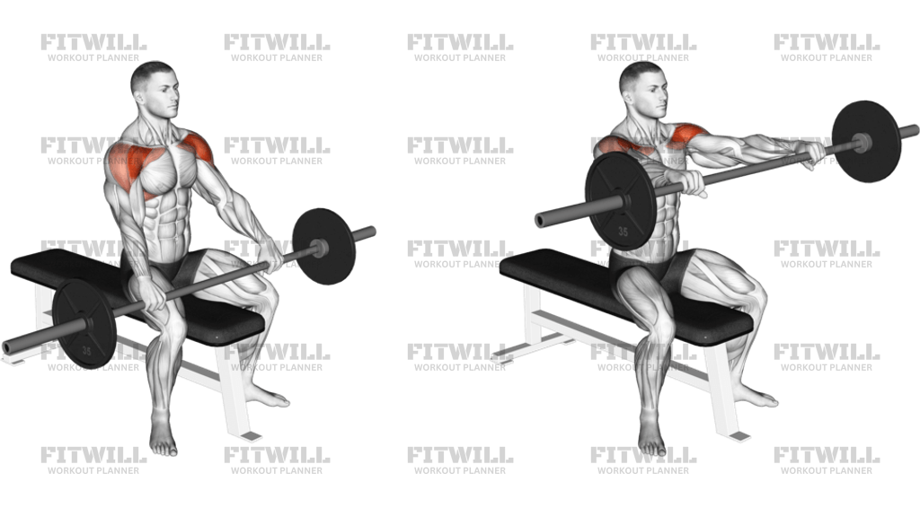 Barbell Seated Front Raise