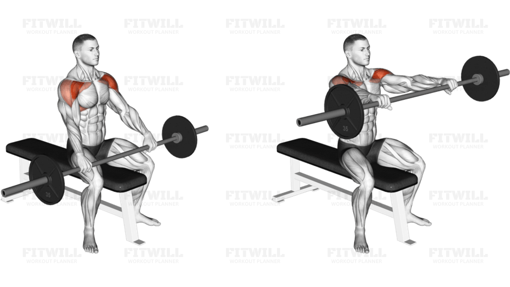 Barbell Seated Front Raise