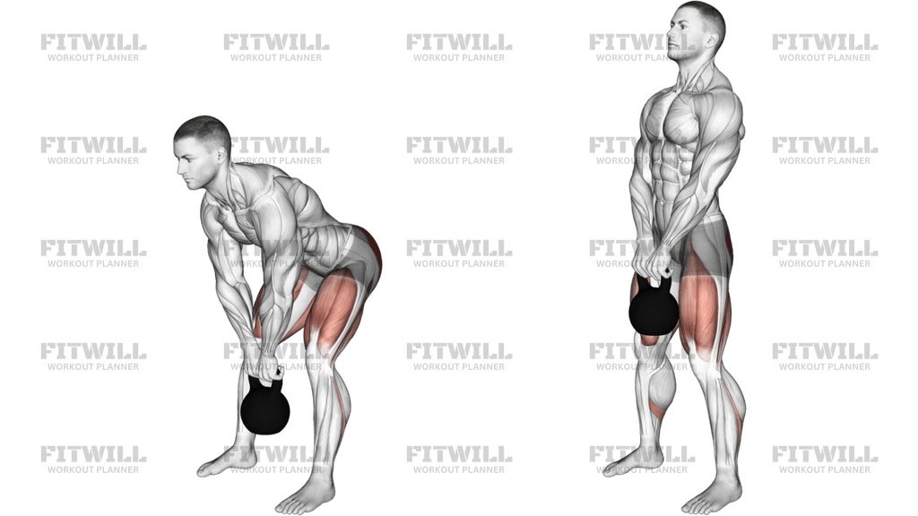 Kettlebell Straight Leg Deadlift