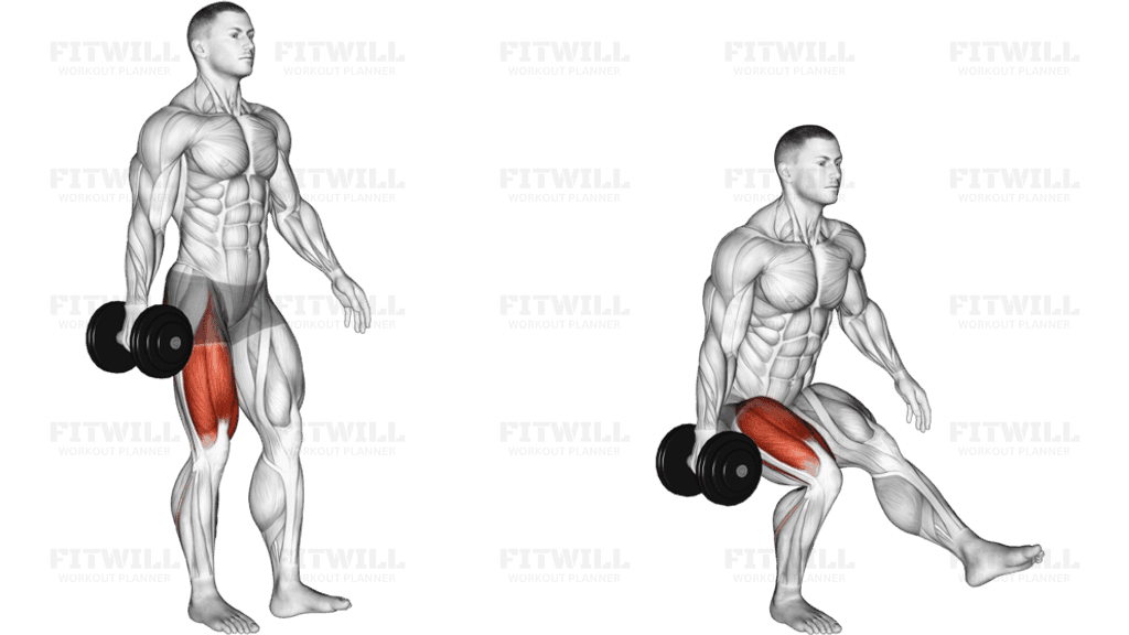 Dumbbell Single Leg Squat (VERSION 2)