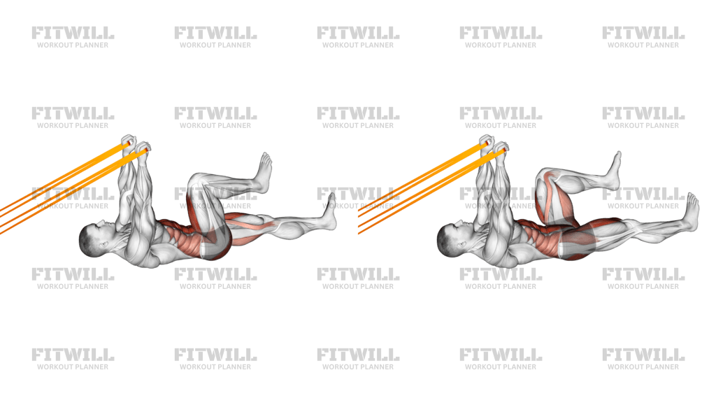 Resistance Band Upper Body Lying Air Bike