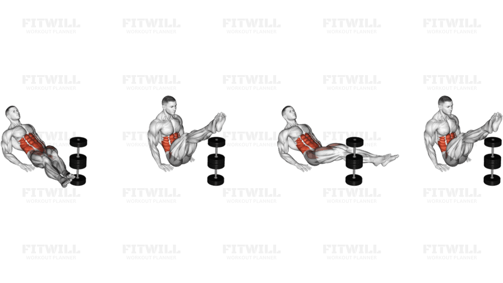 Seated Side-to-Side Leg Raise Crunch on Floor