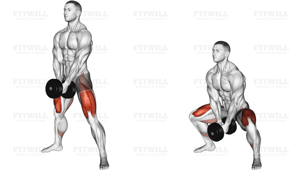 Dumbbell Bar Grip Sumo Squat