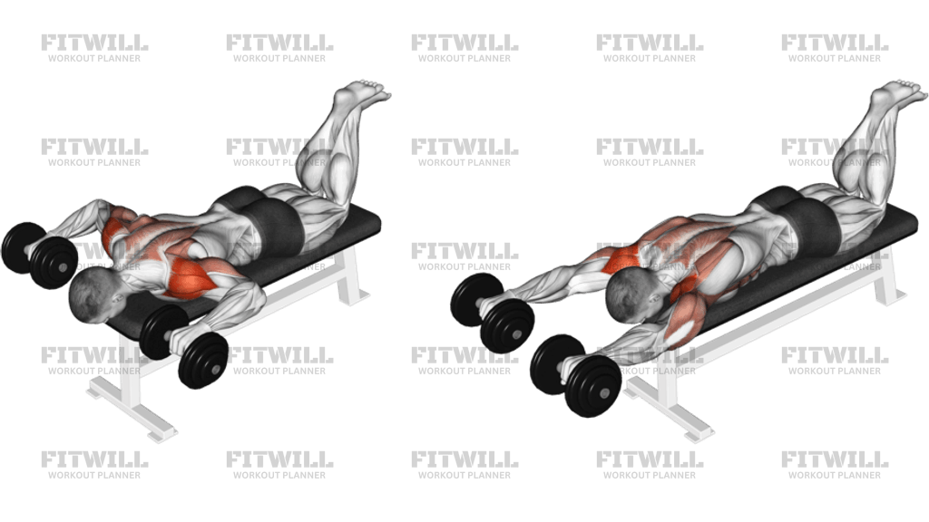 Dumbbell Face Down Lying Shoulder Press