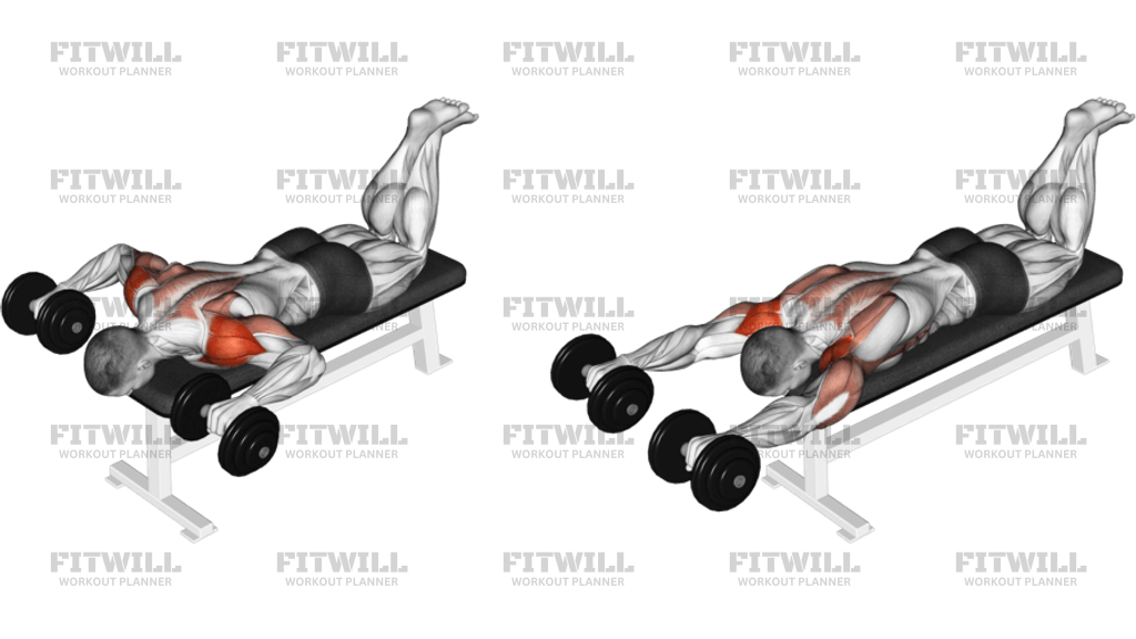 Dumbbell Face Down Lying Shoulder Press