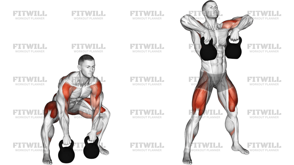 Kettlebell Sumo Deadlift With High Pull