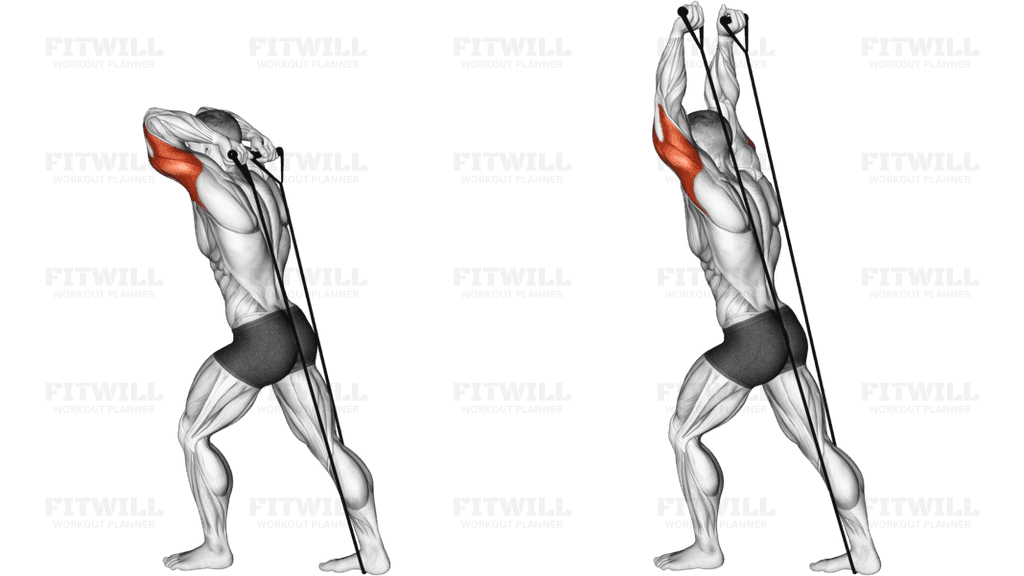 Band Overhead Triceps Extension (VERSION 2)