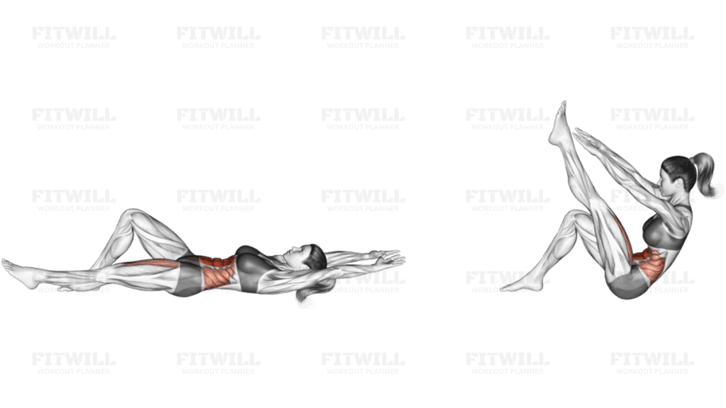 Flexion Leg Sit-up (straight arm)