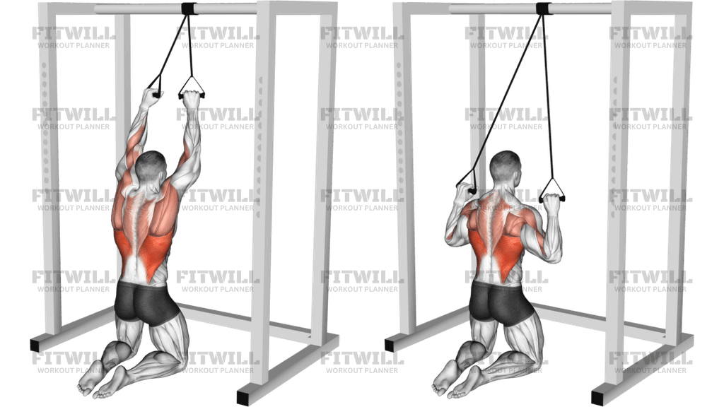 Band Kneeling Lat Pulldown