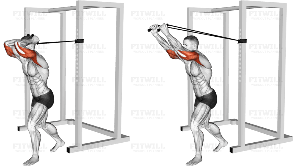 Band overhead triceps extension (VERSION 2)