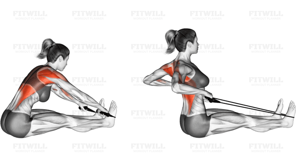 Band Seated Wide Grip Row