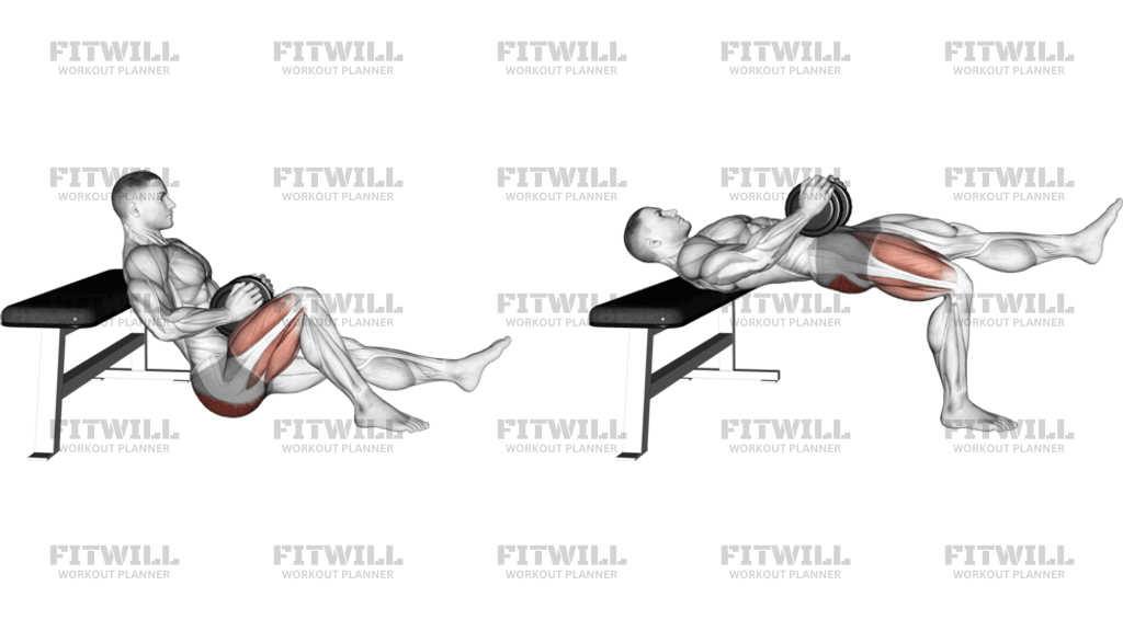 Dumbbell Single Leg Hip Thrust