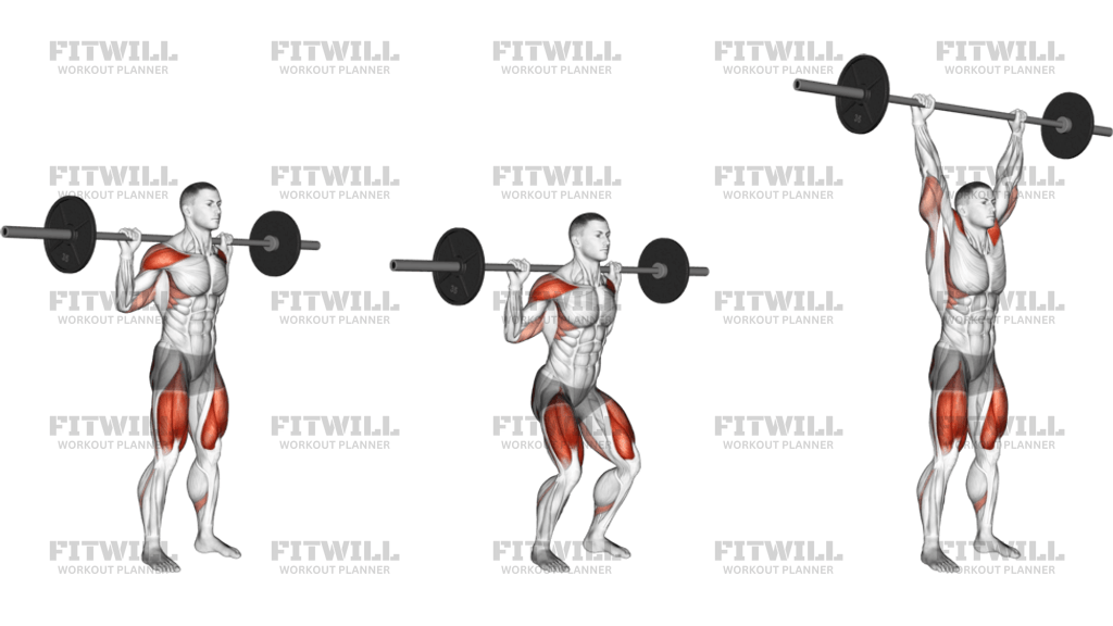 Barbell Behind The Back Push Press