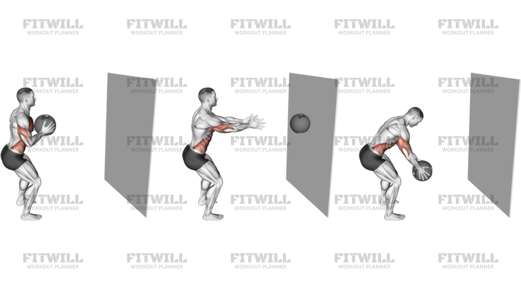 Medicine Ball Chest Pass Against Wall