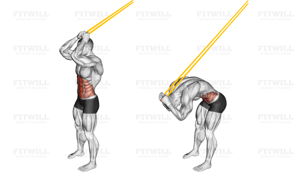 Resistance Band Standing Ab Crunch