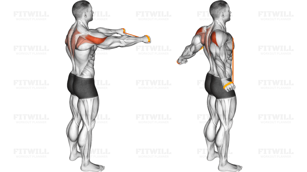 Resistance Band Pull Apart (45 degrees)