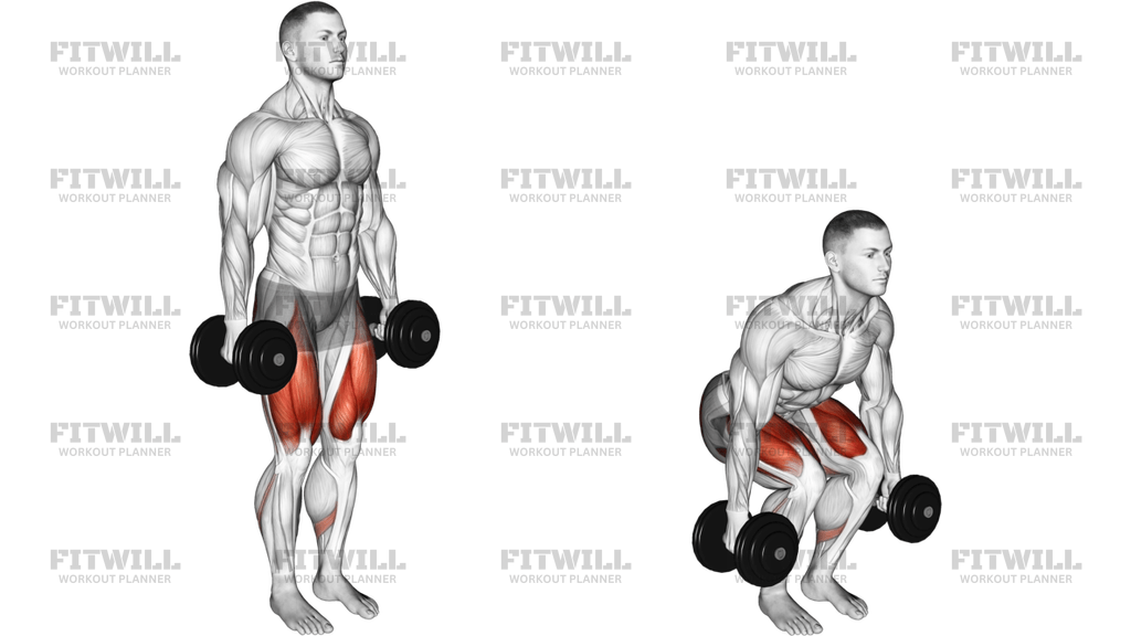 Dumbbell Narrow Stance Squat