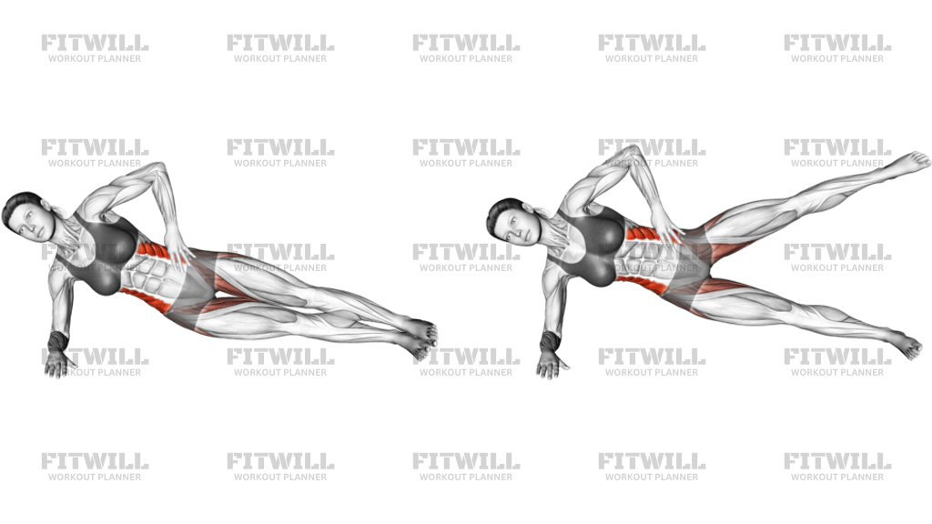 Side Plank With Raised Leg (VERSION 2) (left)